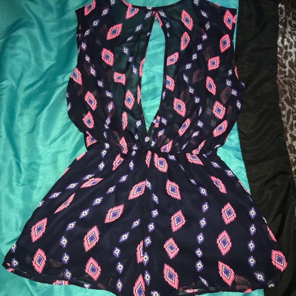 Patterned romper